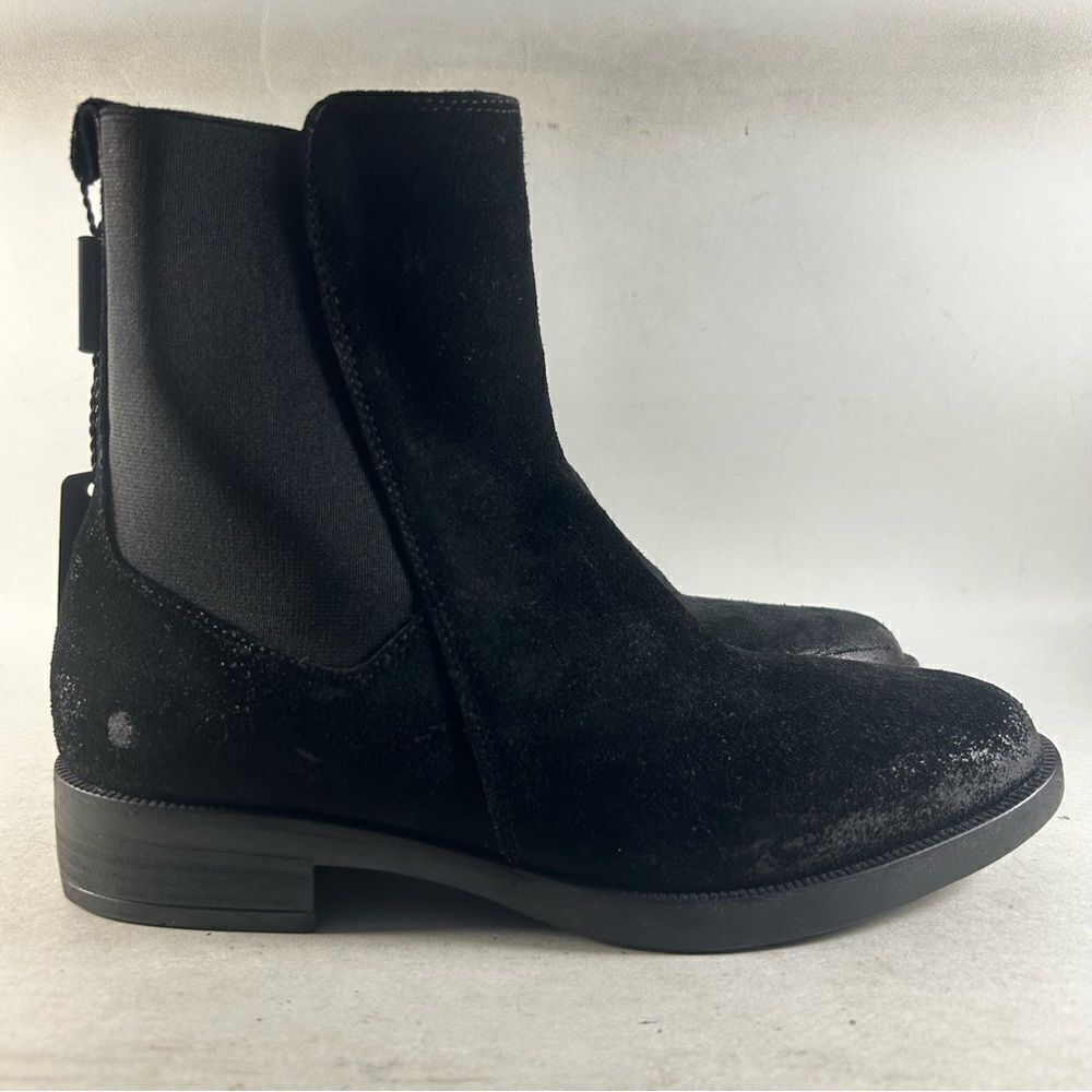 Emanuele Crasto Distressed Suede Leather Ankle Boots‎ Black Size EU 39 US 8